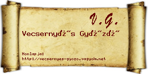 Vecsernyés Győző névjegykártya