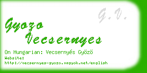 gyozo vecsernyes business card