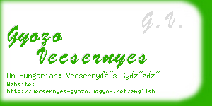 gyozo vecsernyes business card